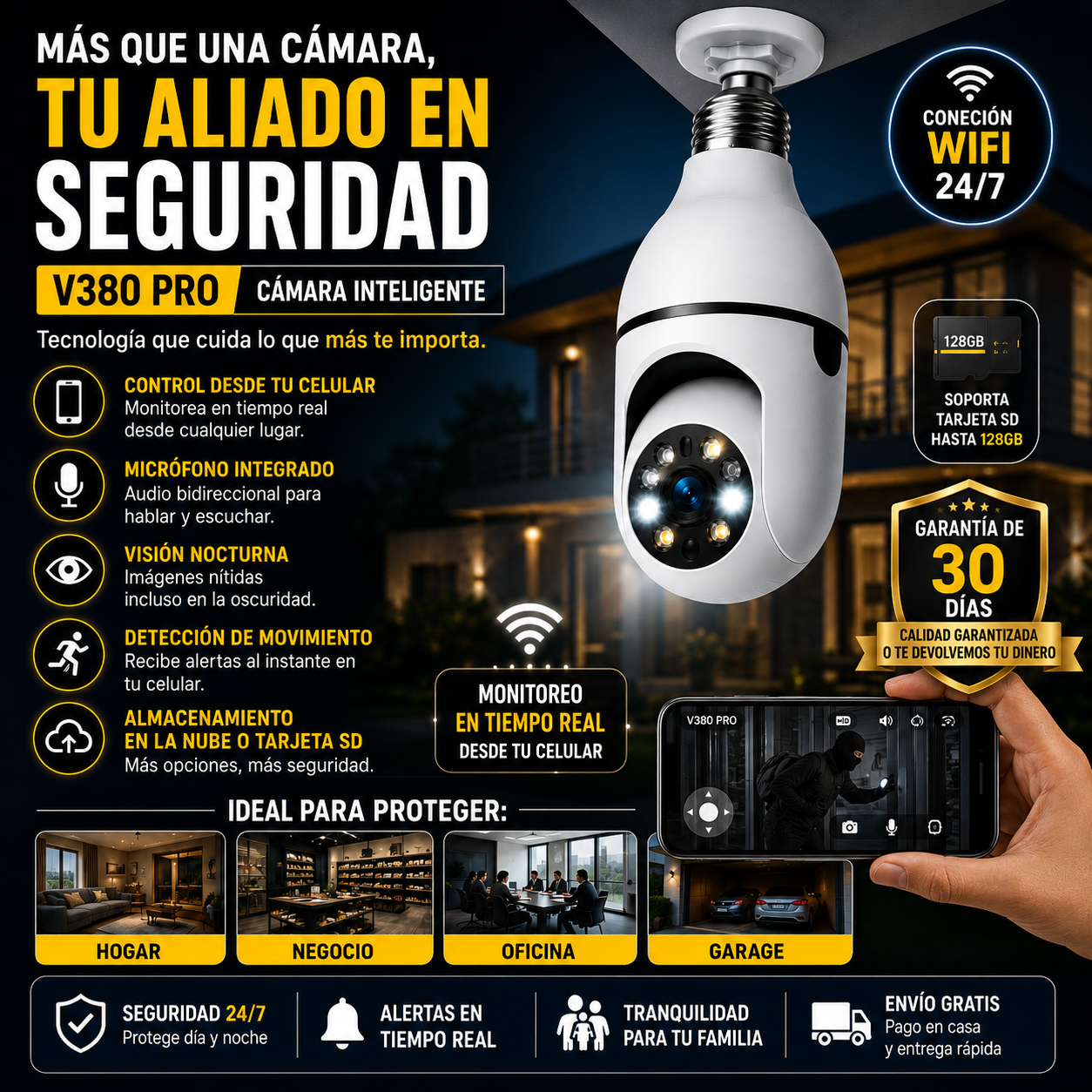 CAMARA DE VIGILANCIA INTELIGENTE - PROTEGE A TU FAMILIA ANTES DE QUE SEA DEMASIADO TARDE
